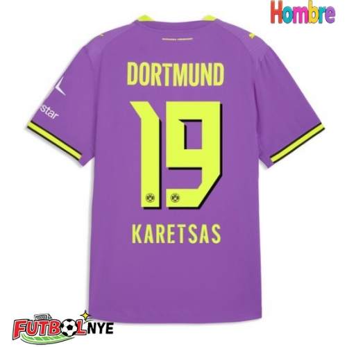 Camiseta Borussia Dortmund Konstantinos Karetsas #19 Tercera Equipación 2026-27 manga corta